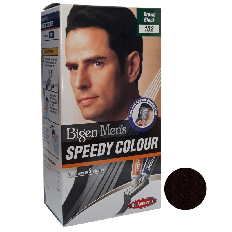 کیت رنگ مو بیگن سری Speedy Colour شماره 102 حجم 40 میلی لیتر رنگ قهوه ای تیره